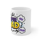 Super Dad Comic Name Mug — Personalized Kids’ Names Father’s Day Gift