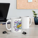 Super Grandad Comic-Style Personalized Mug — Custom Names Gift