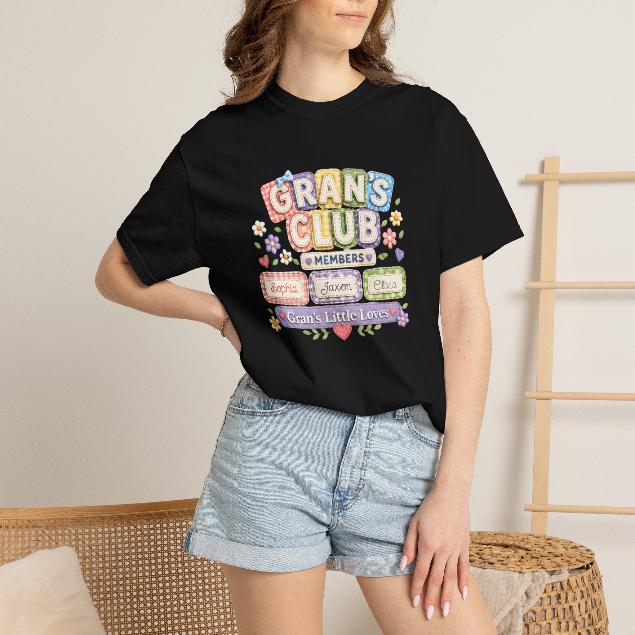 Grans Club T-Shirt – Personalized ‘Grans Club’ Family Names Tee