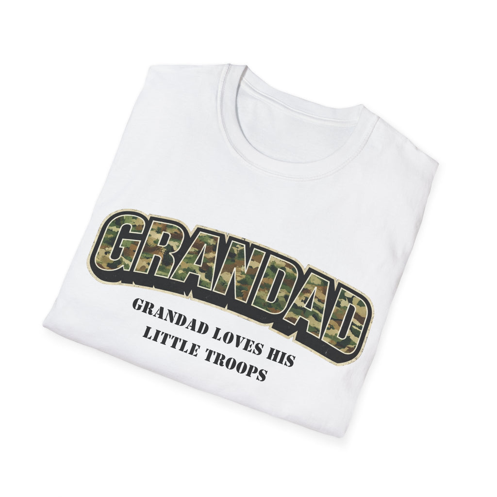 Grandad Camo T-Shirt — "Grandad Loves His Little Troops" Patriotic Grandpa Gift