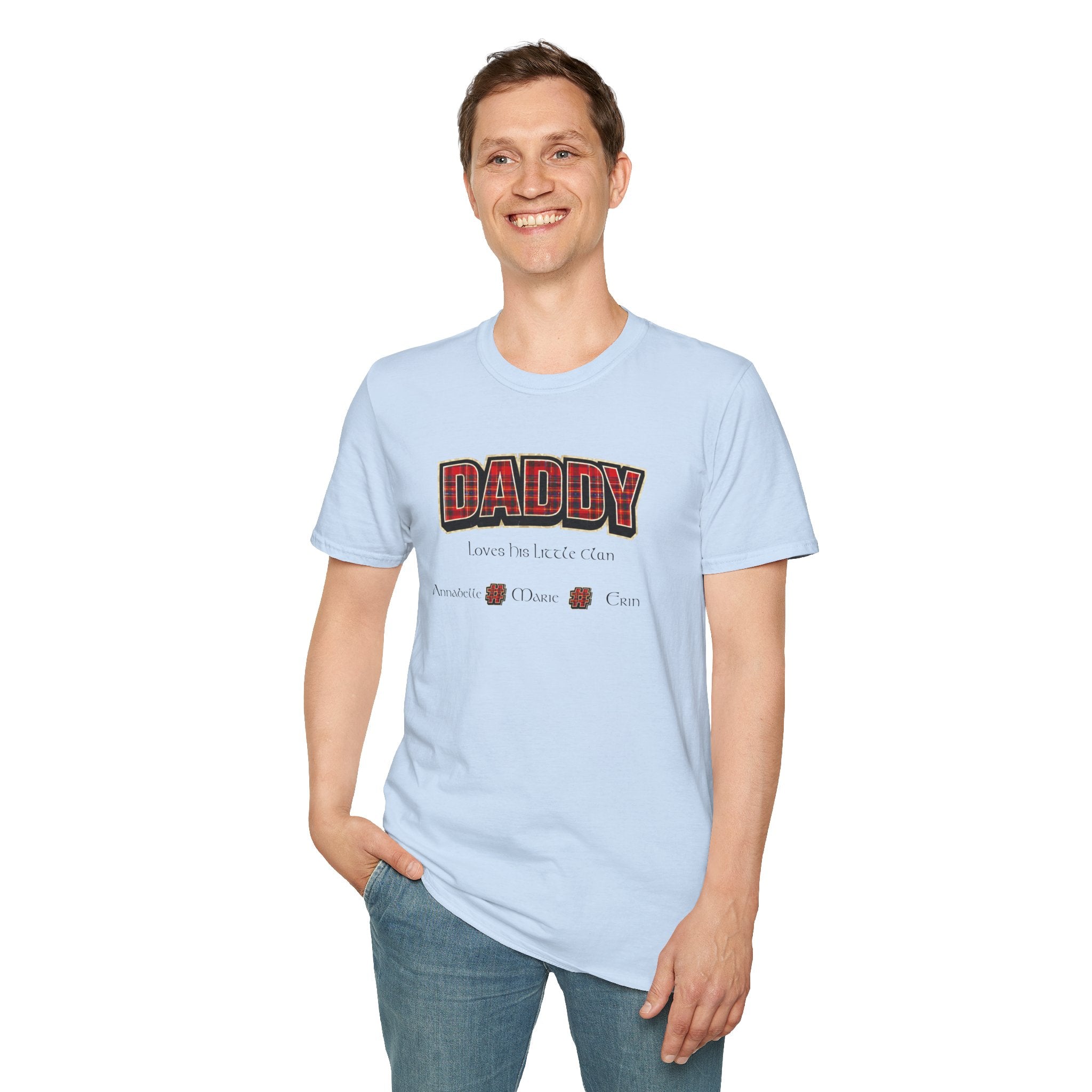 Daddy Plaid Father’s Day T-Shirt — 'Daddy Loves You More Than Coffee' Graphic Tee