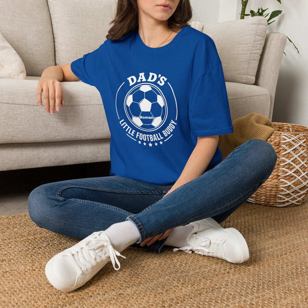 Dad's Little Football Buddy Tee -Add Name- Personalise