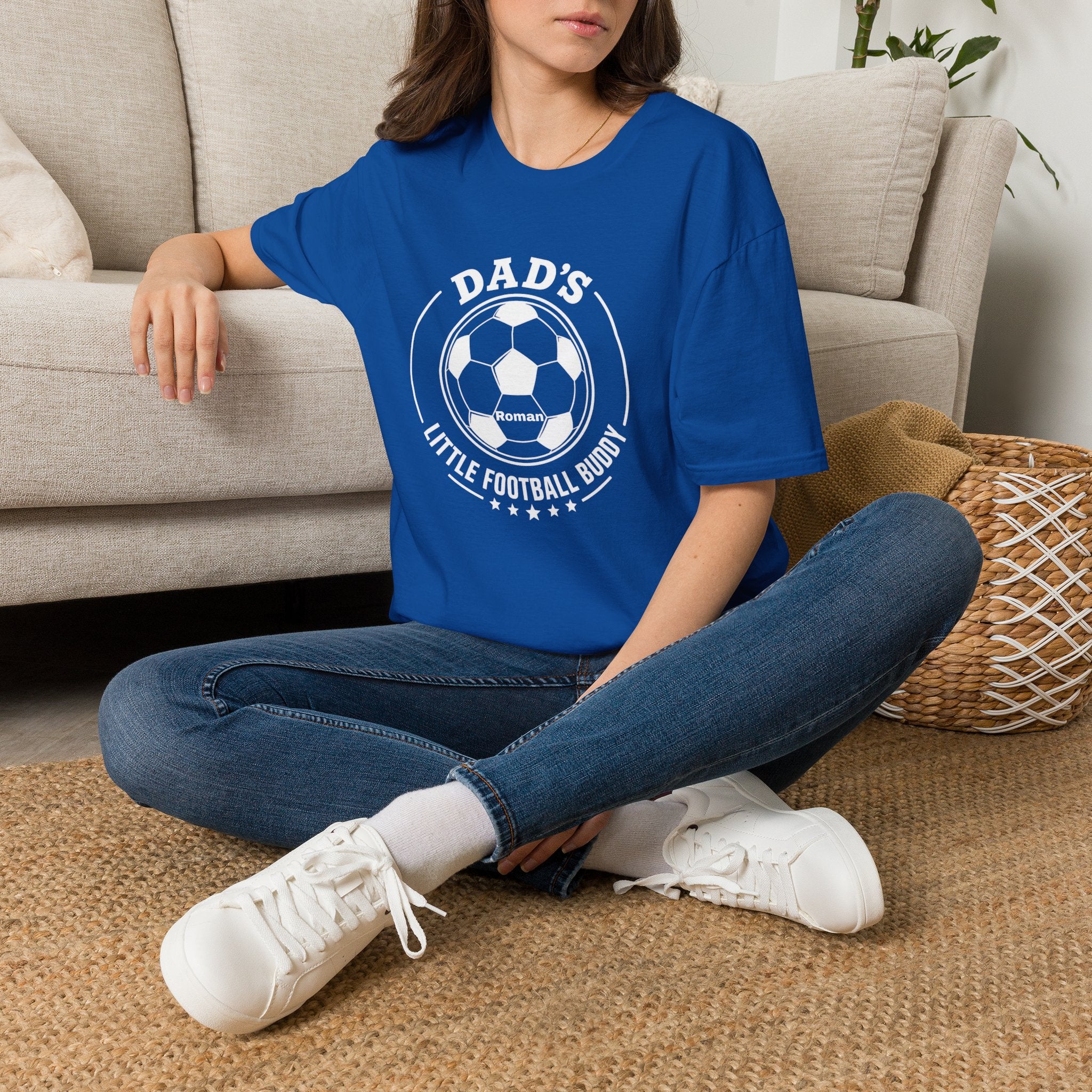 Dad's Little Football Buddy Tee -Add Name- Personalise