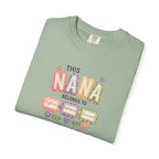 Nana Family Name T-Shirt — "This Nana Belongs To" Floral Grandma Gift