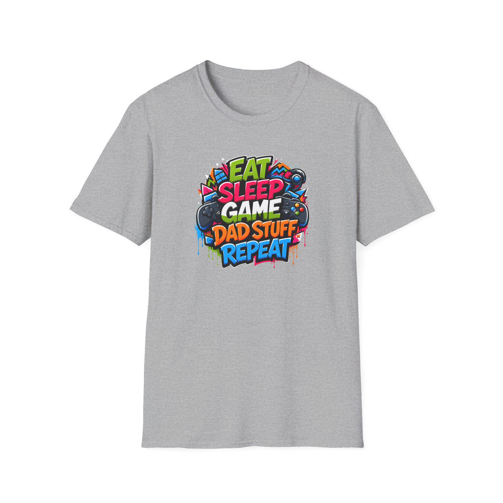 Eat Sleep Game Dad Stuff Repeat T-Shirt
