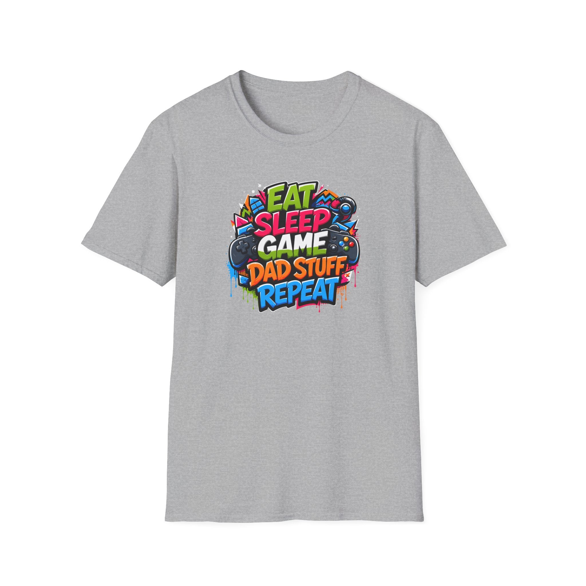 Eat Sleep Game Dad Stuff Repeat T-Shirt