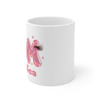 MOM Personalized Pink Balloon Eyelashes Mug