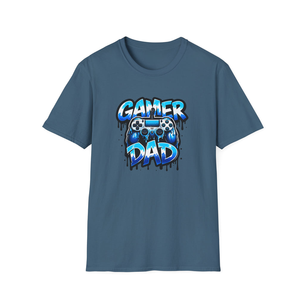 Gamer Dad T-Shirt — Blue Controller T-shirt