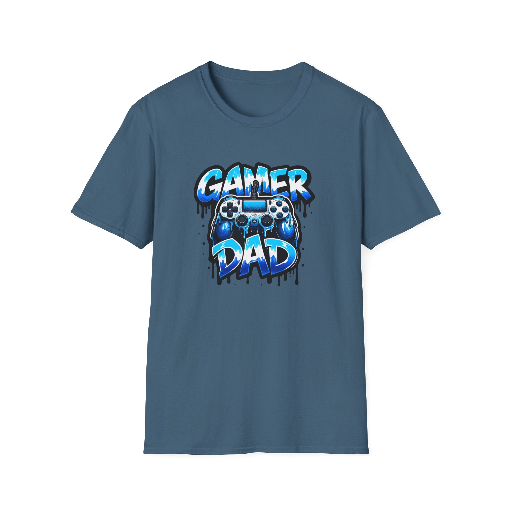 Gamer Dad T-Shirt — Blue Controller T-shirt
