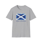 Made in Scotland T-Shirt — Watercolor Saltire Flag Tee