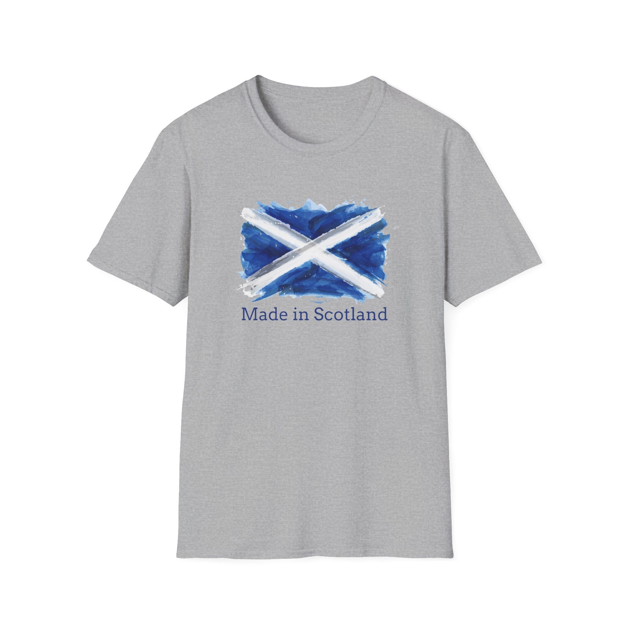 Made in Scotland T-Shirt — Watercolor Saltire Flag Tee