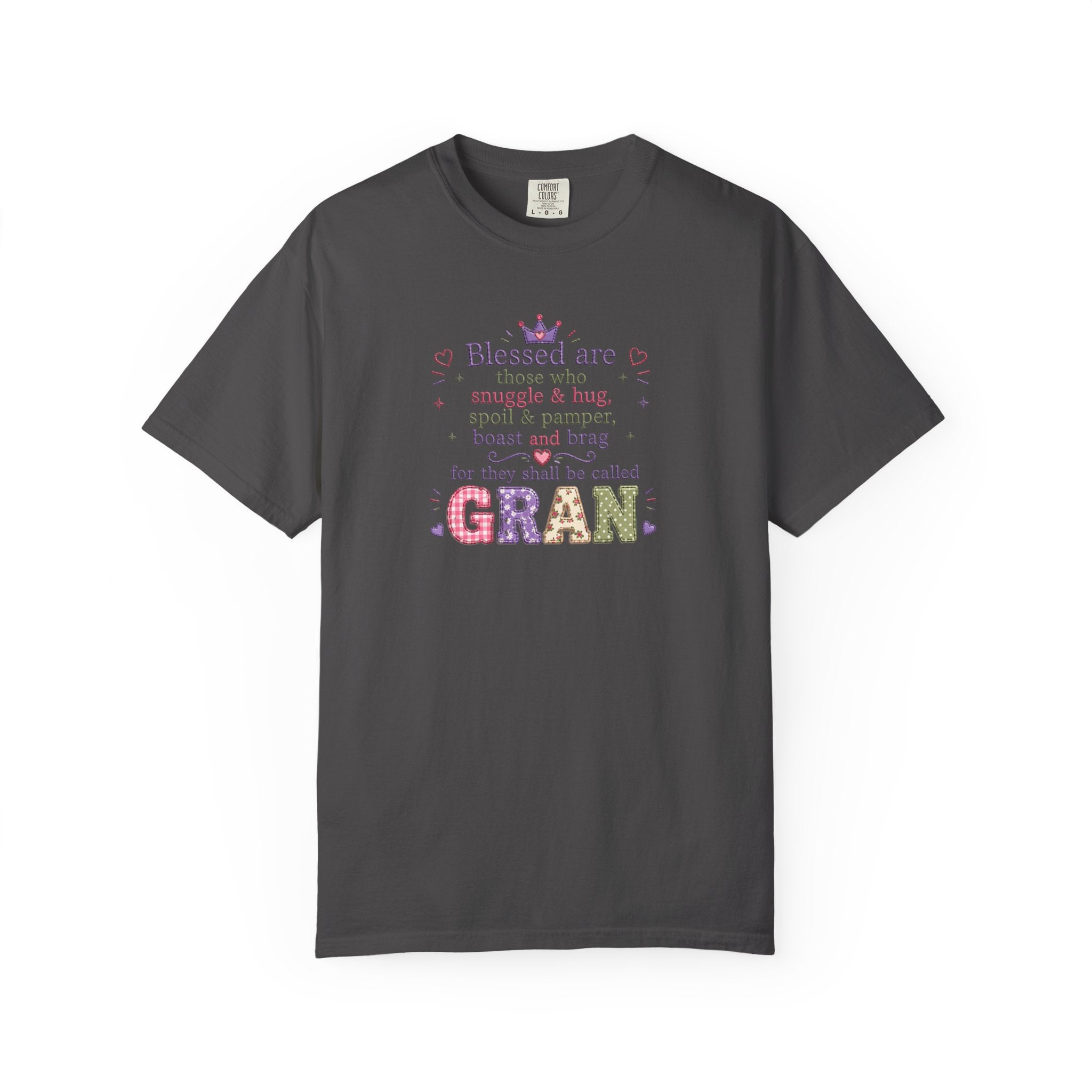 Gran Blessings T-Shirt — "Blessed are those who snuggle & hug... called GRAN"