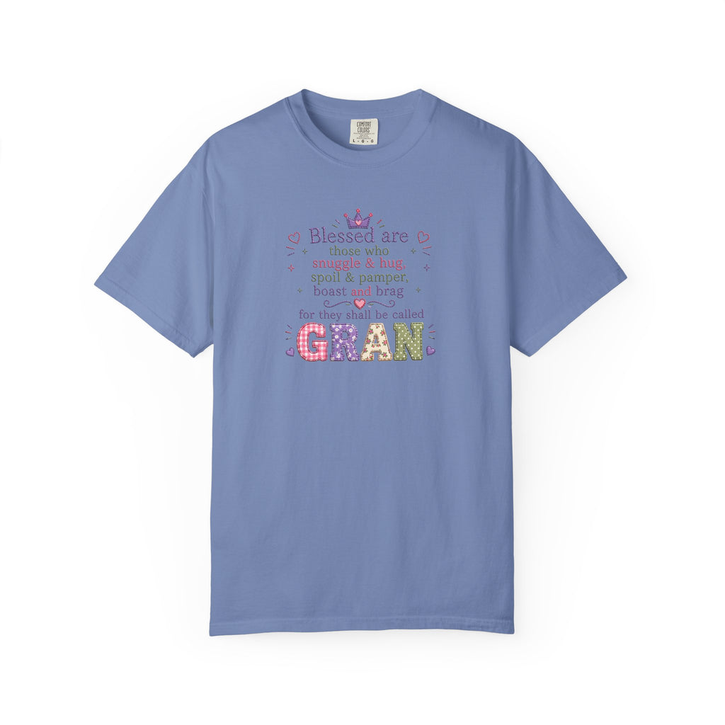 Gran Blessings T-Shirt — "Blessed are those who snuggle & hug... called GRAN"