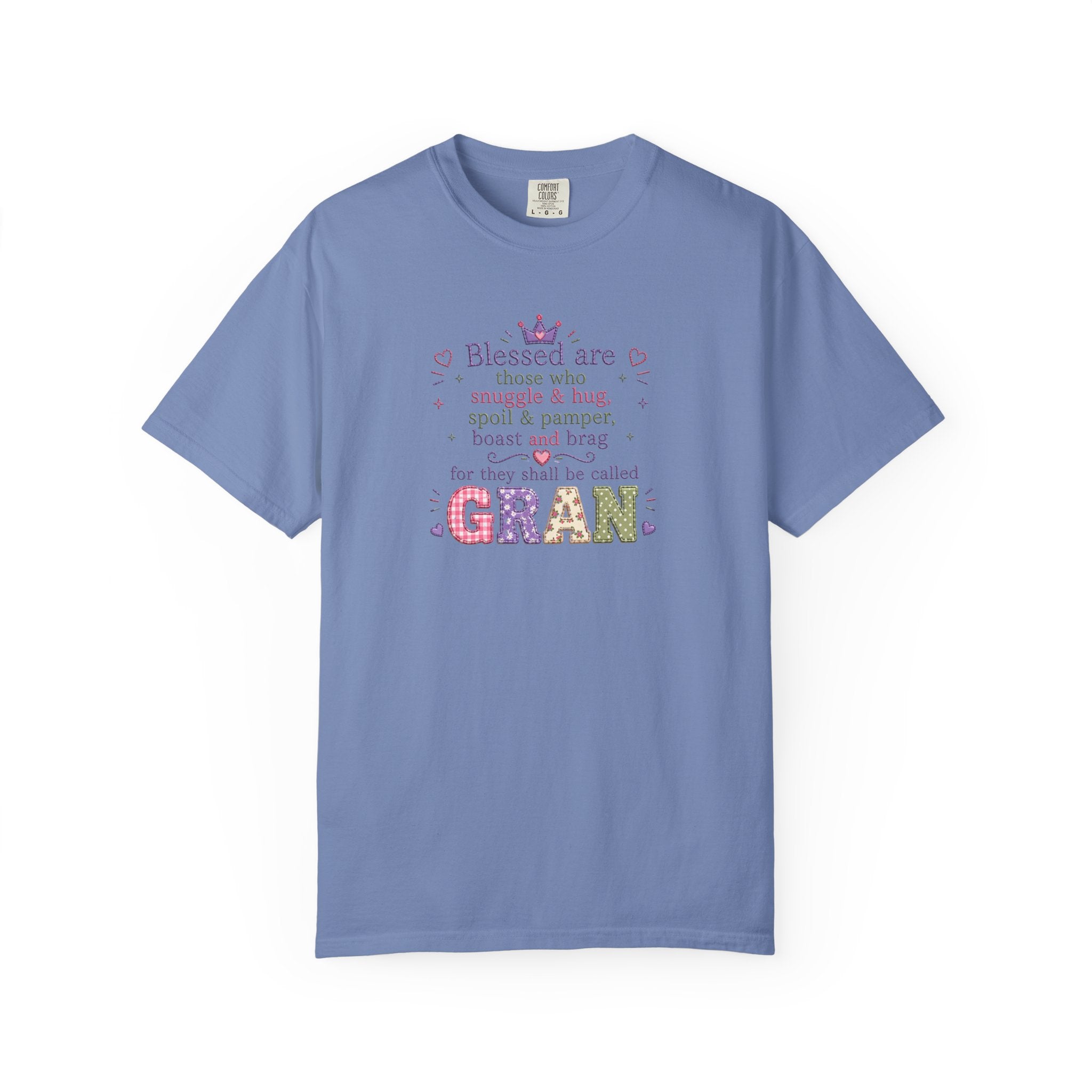 Gran Blessings T-Shirt — "Blessed are those who snuggle & hug... called GRAN"