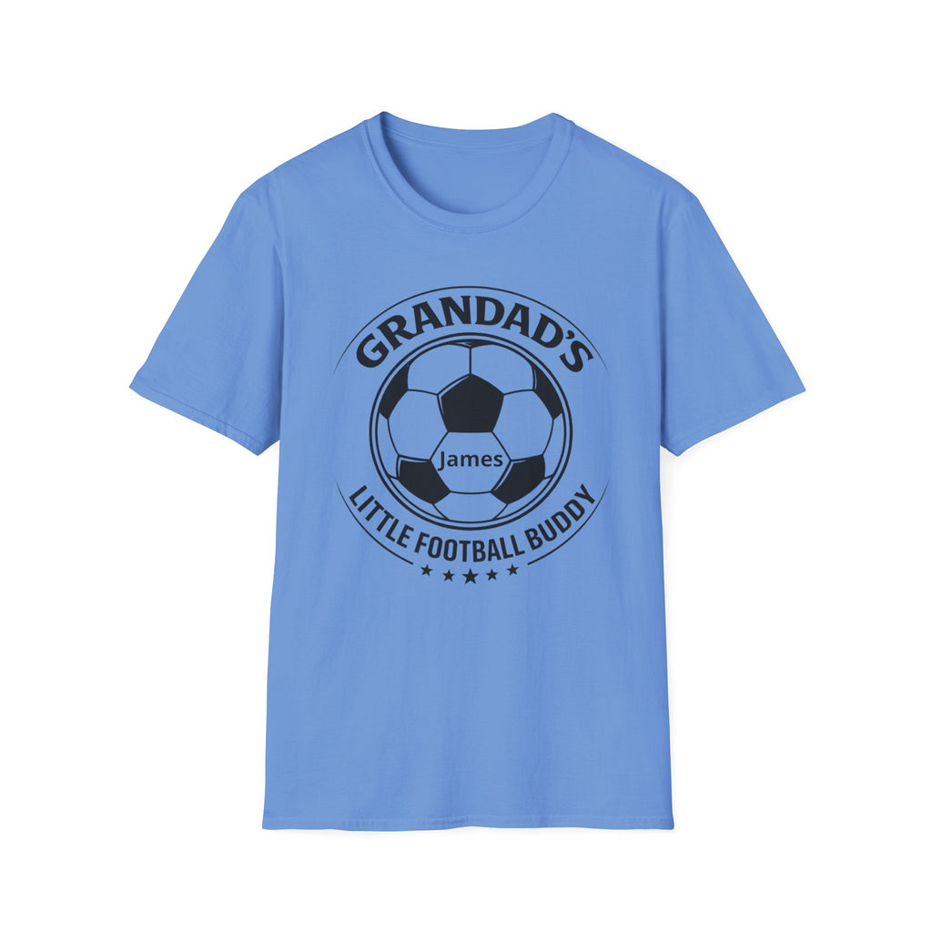 Grandad's Little Football Buddy T-Shirt — Personalized Soccer Dad/Grandpa Gift