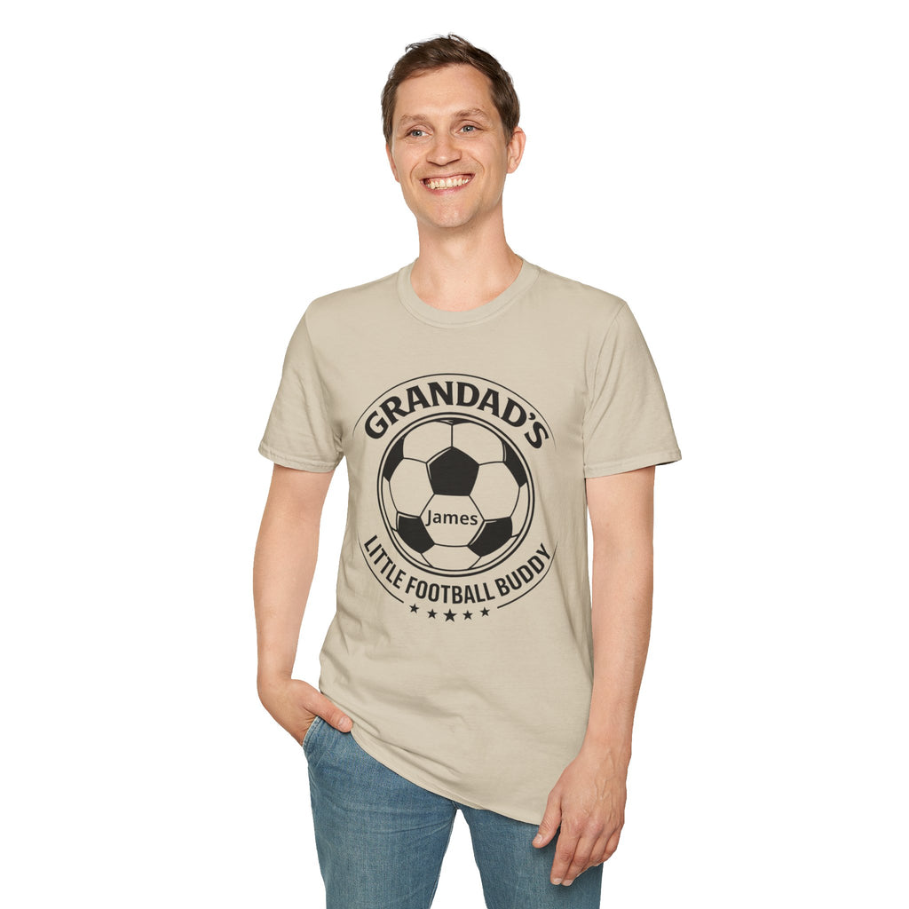 Grandad's Little Football Buddy T-Shirt — Personalized Soccer Dad/Grandpa Gift