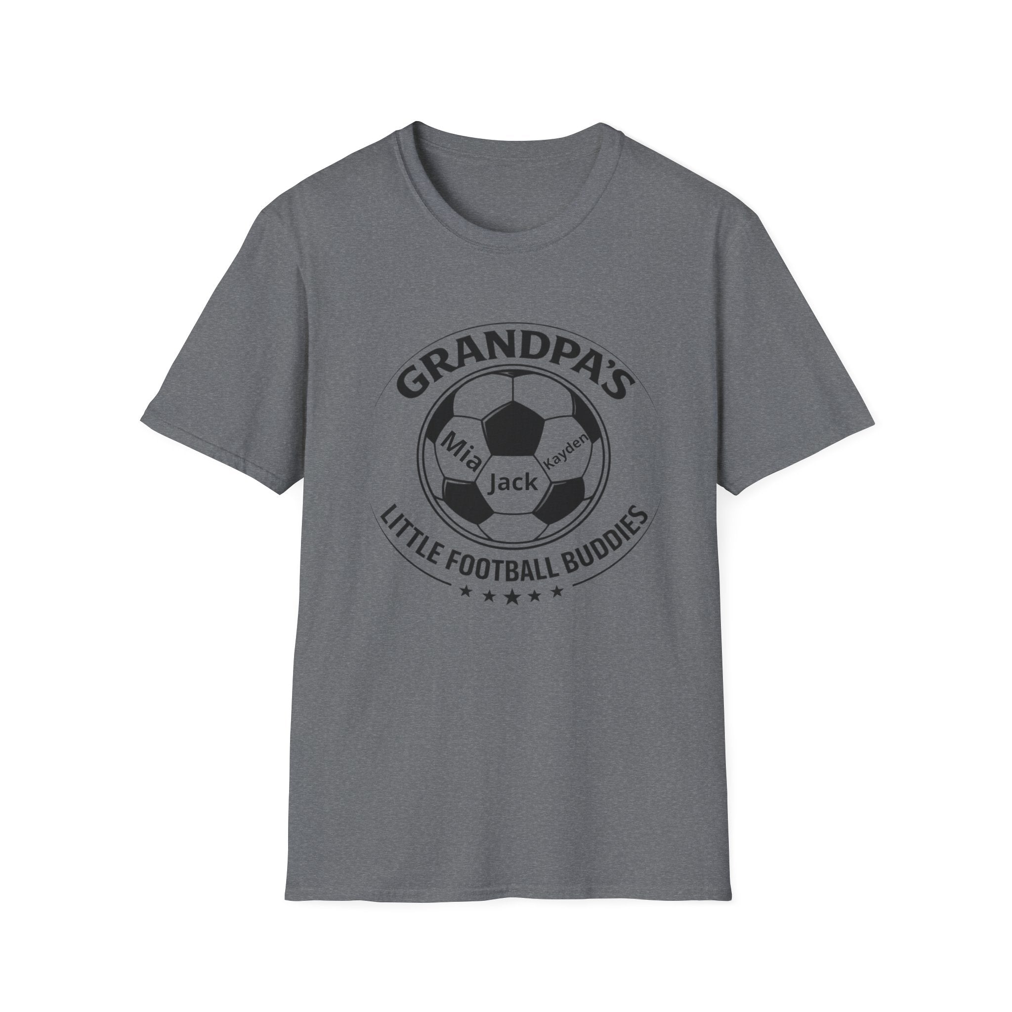 Grandpa's Little Football Buddies T-Shirt — Personalized Soccer Dad/Grandad Gift