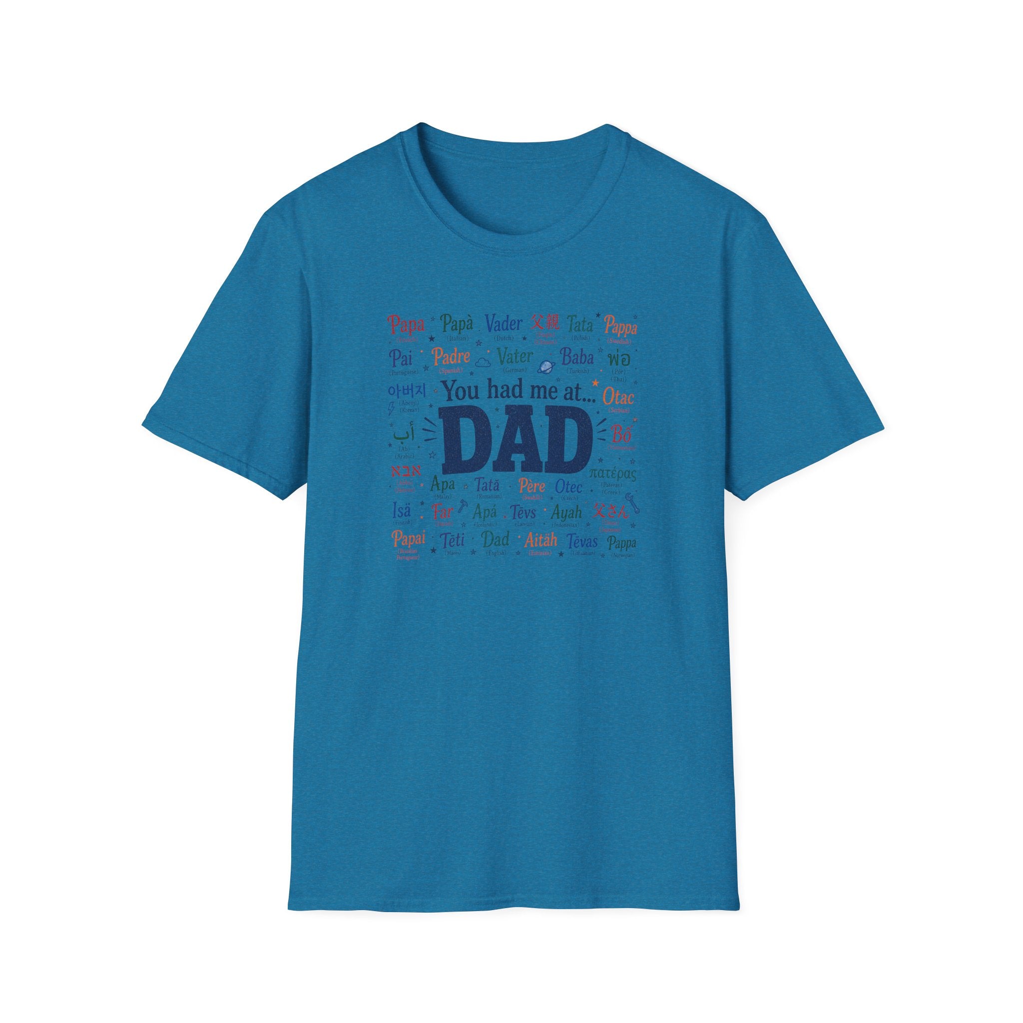 You Had Me At Dad T-Shirt — Fathers Day Gift Tee with 'Dad' Typography