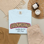 Grandma Floral Retro Tee — "Grandma: Grandkids Love Her a Little Teacup"