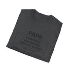 Papa Warning: Unlimited Biscuit Access T-Shirt