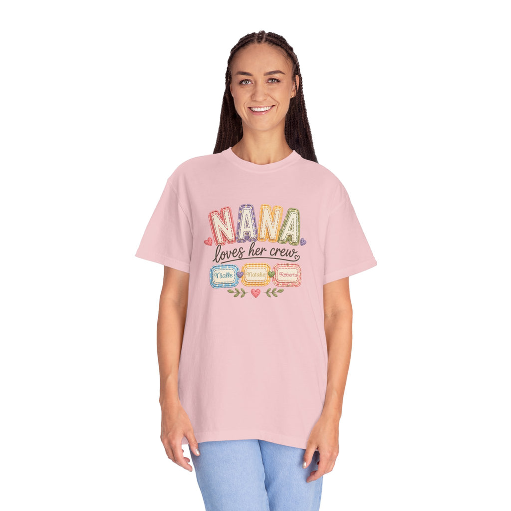 T-Shirt — “Nana Loves Her Crew” Colorful Grandma Family tee