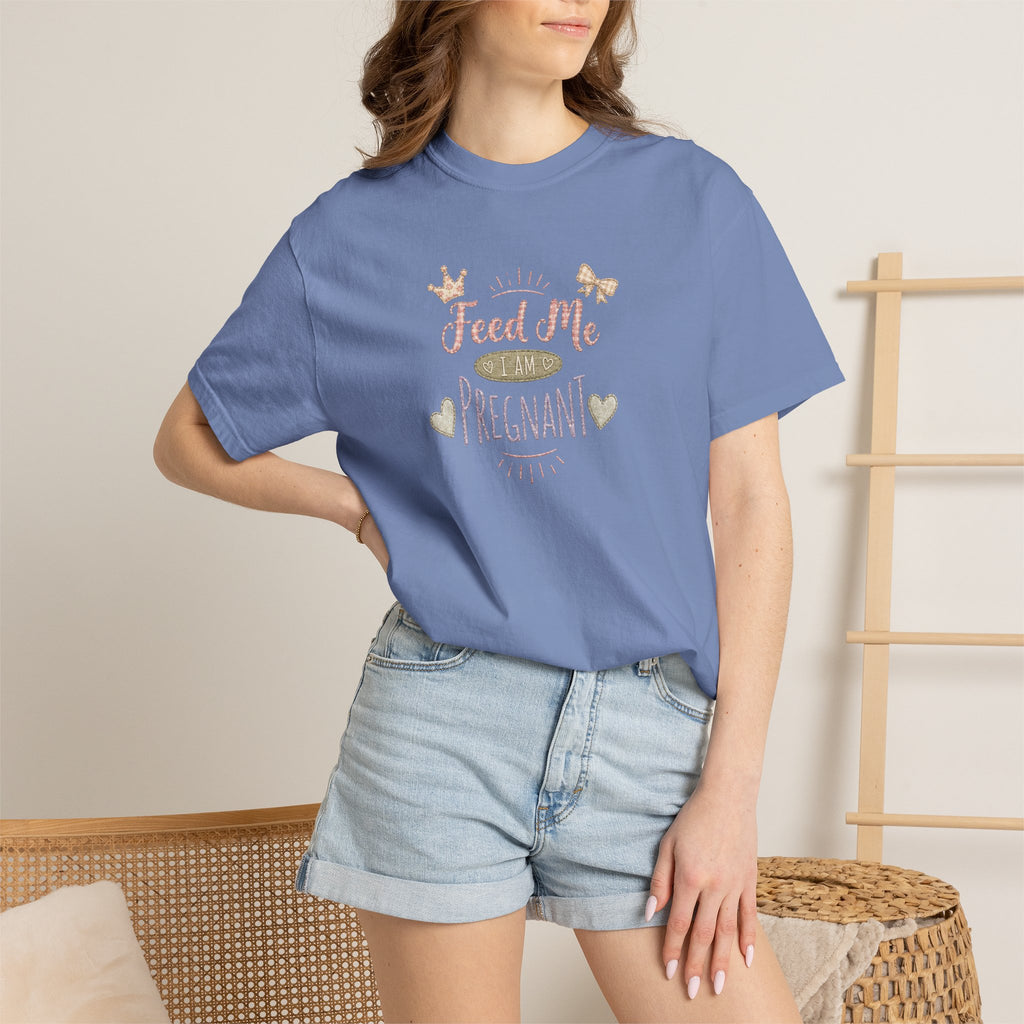 Pregnant 'Feed Me' Tee — Maternity Pregnancy Humor T-Shirt