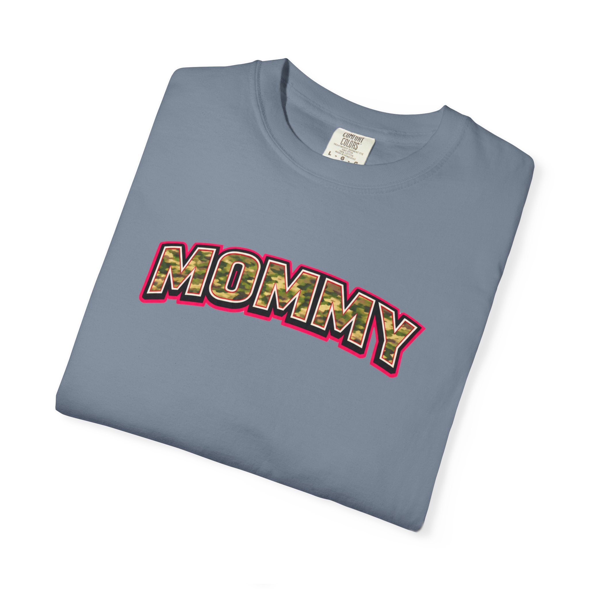 Mommy Camo Graphic T-Shirt — Retro Lettering Mother's Day Tee