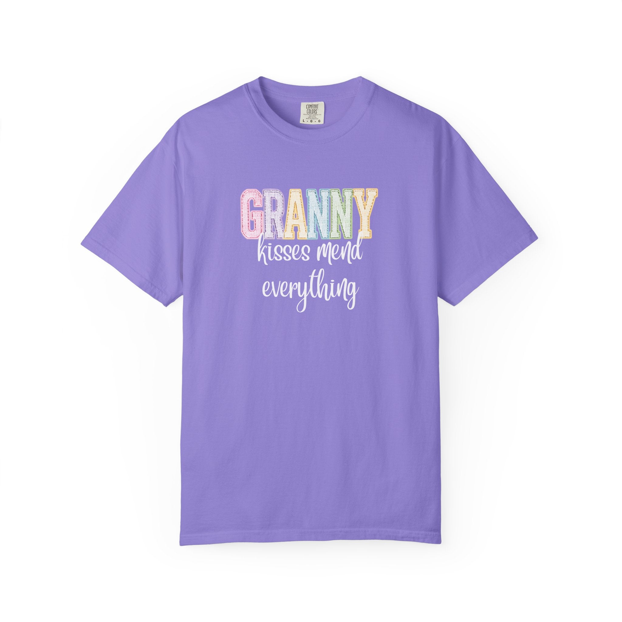 Granny Kisses Mend Everything T-Shirt — Pastel Grandma Gift