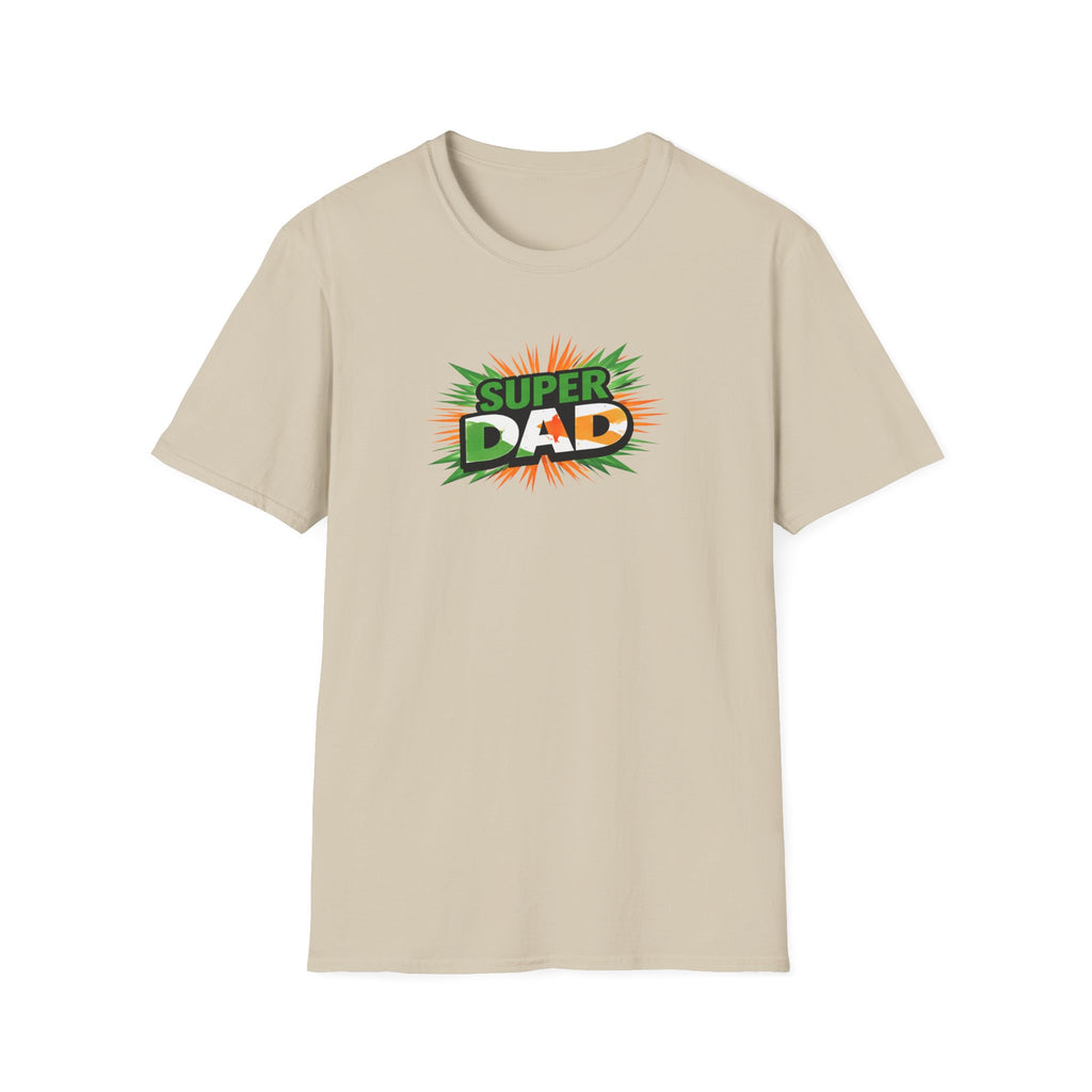 Super Dad T-Shirt — Ireland Flag themed Retro Comic Father’s Day Tee