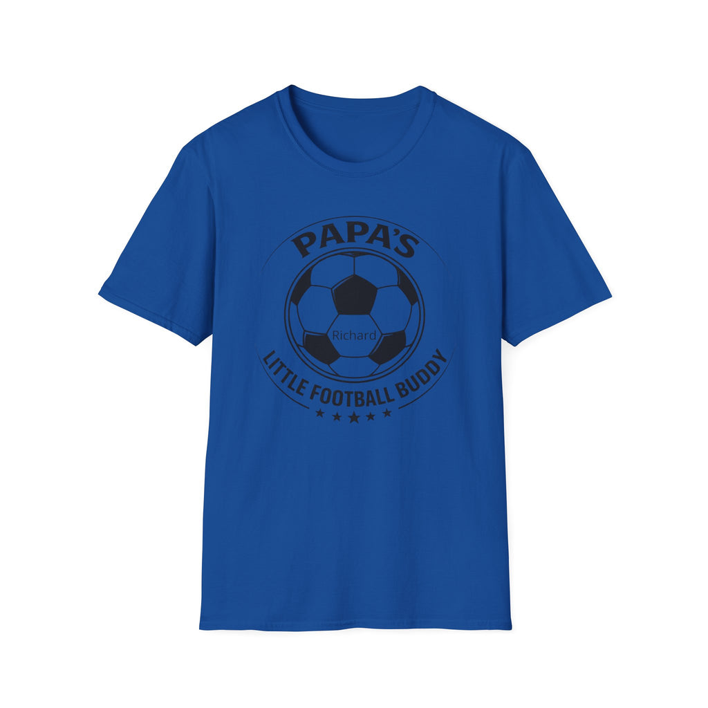 Papa’s Little Football Buddy T-Shirt — Personalized Soccer Dad Tee