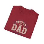 Proper Dad T-Shirt – Vintage Crown Father's Day Tee for Proud Dads