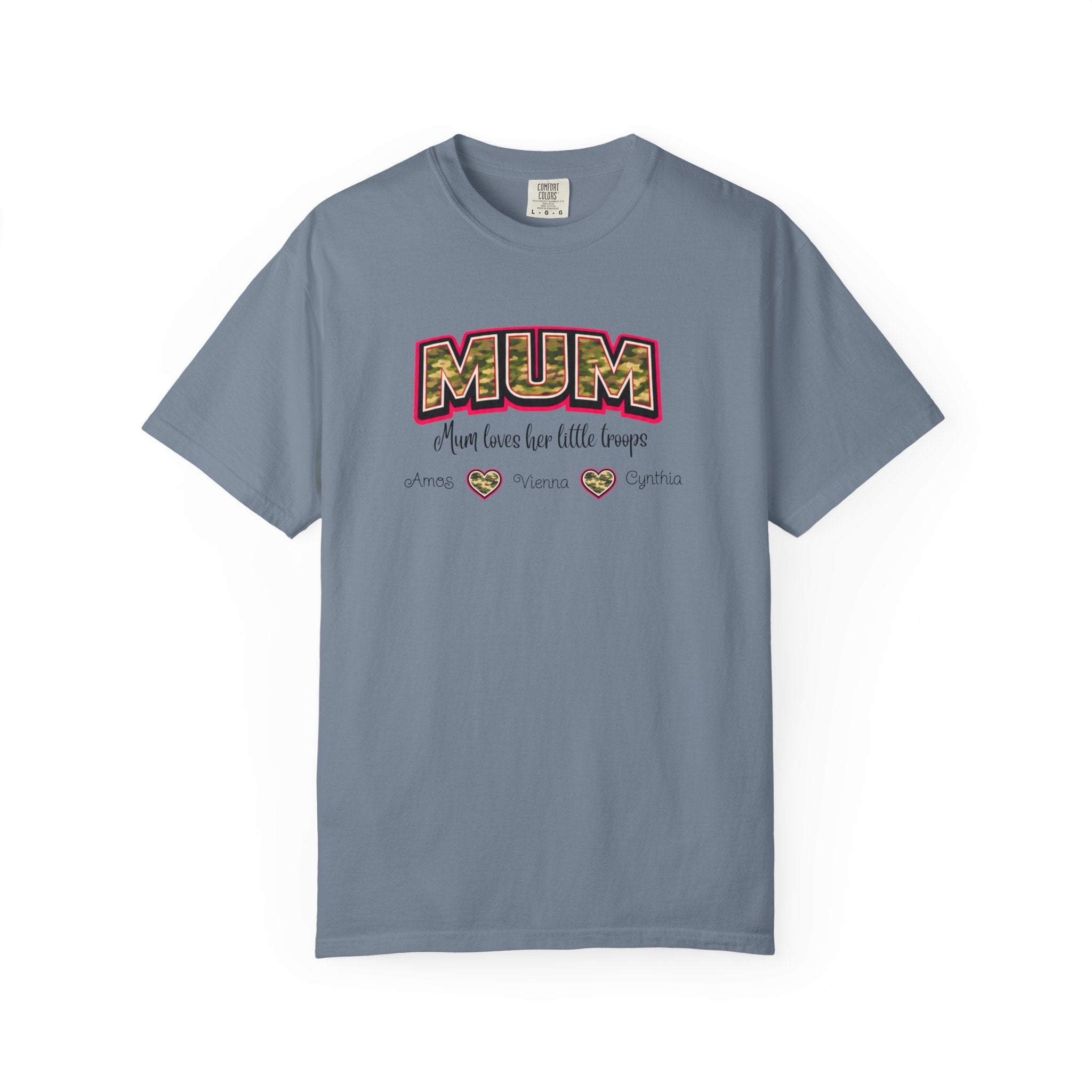 Mum Camo Print T-Shirt – "Mum, Mum loves her little meows" Mother's Day Tee