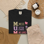 MUM Acronym Heart Graphic T-Shirt — "Mess Utter Chaos My Loves" Mother's Day Tee