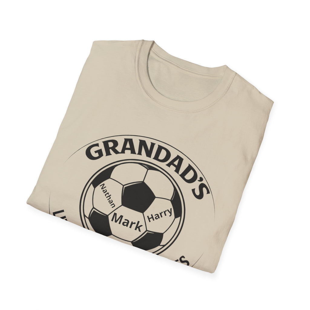 Grandad's Little Football Buddies T-Shirt — Personalized Soccer Grandpa Tee
