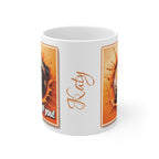 Pug Mug — "I Puggin' Woof You!" in Orange Cute Dog Lover Coffee Mug