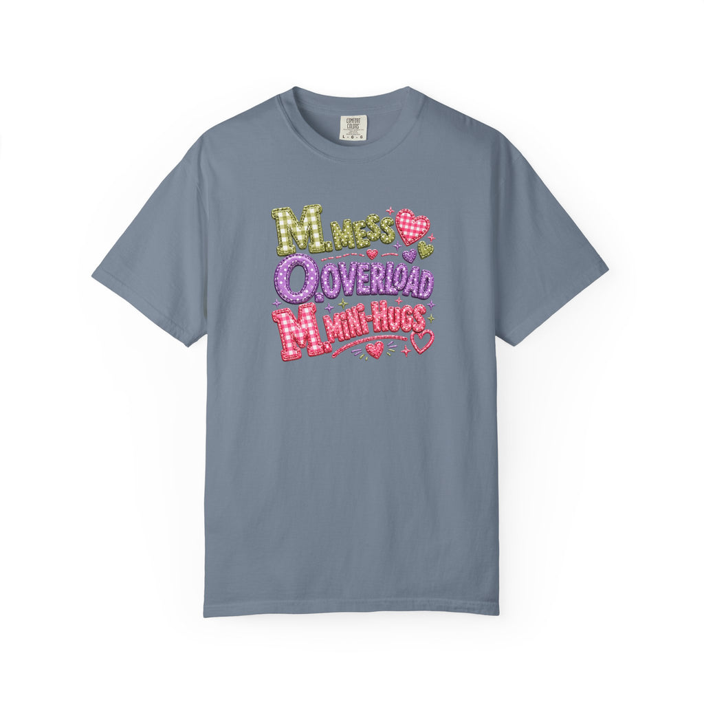 T‑Shirt — "Moms Overload Mini-Hugs" Cute Colorful Graphic Tee
