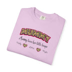 Mummy Camo Heart Graphic T-Shirt — "Mummy, leave her little layers" Retro Mum Tee