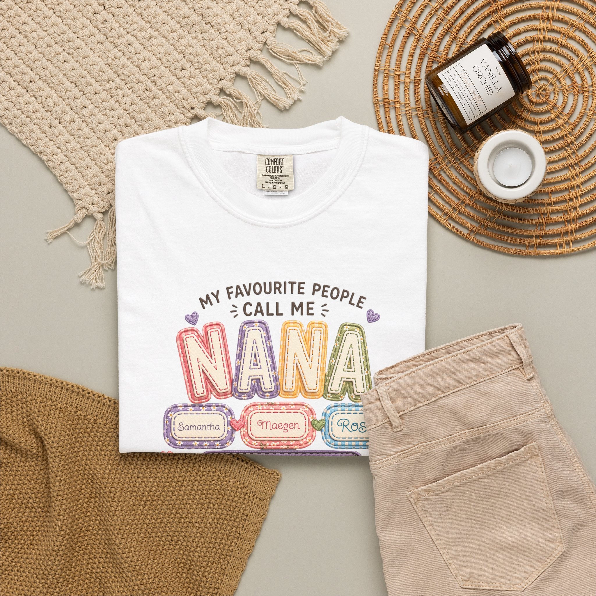Nana T-Shirt — "My Favourite People Call Me Nana" Floral Grandma Gift Tee