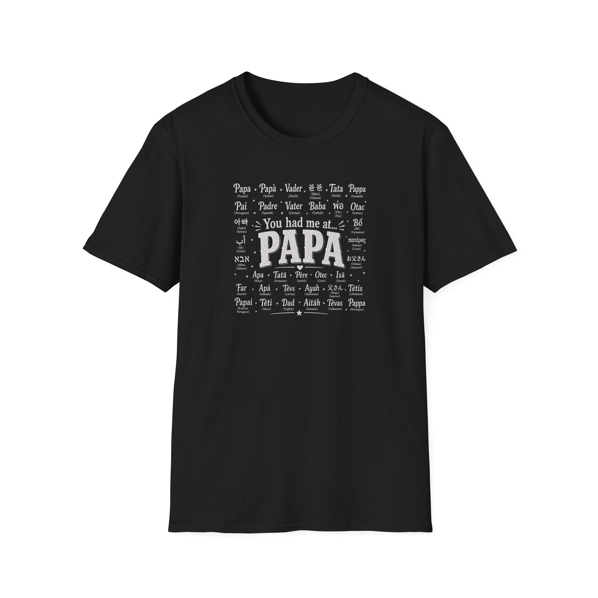 Papa Word Cloud T-Shirt — 'You had me at PAPA' Father's Day Gift