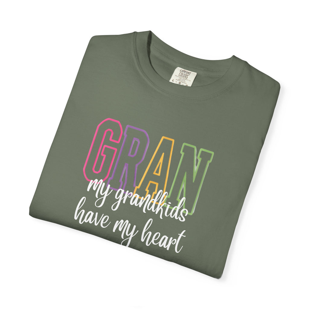 T-Shirt — "Gran my grandkids have my heart" Pastel Graphic Grandma Tee