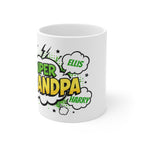 Super Grandpa Comic Name Mug — Personalized Grandfather Gift