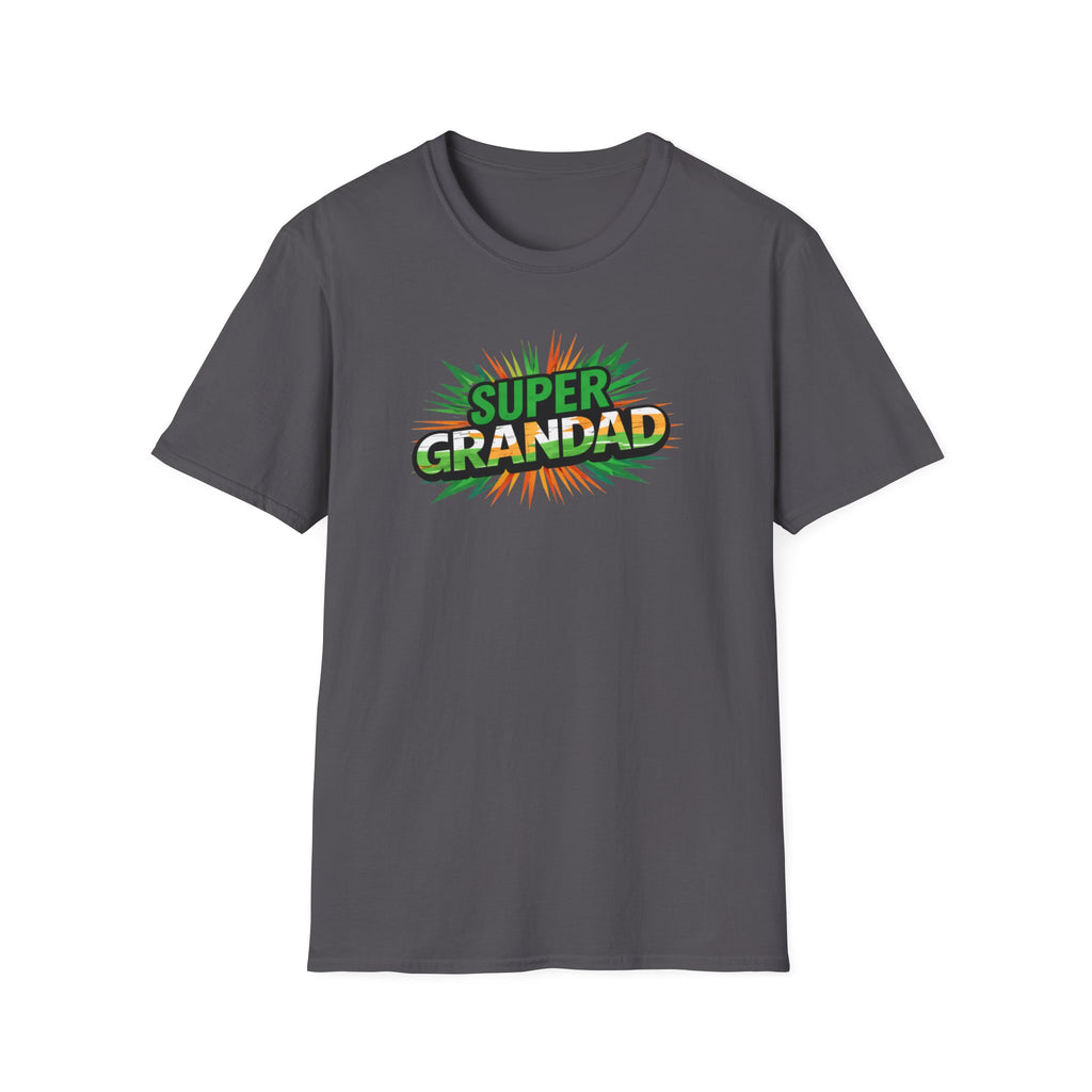 Super Grandad Ireland Flag/Irish themed T-Shirt — Retro Comic Style Gift for Grandpa (Father's Day, Birthday)