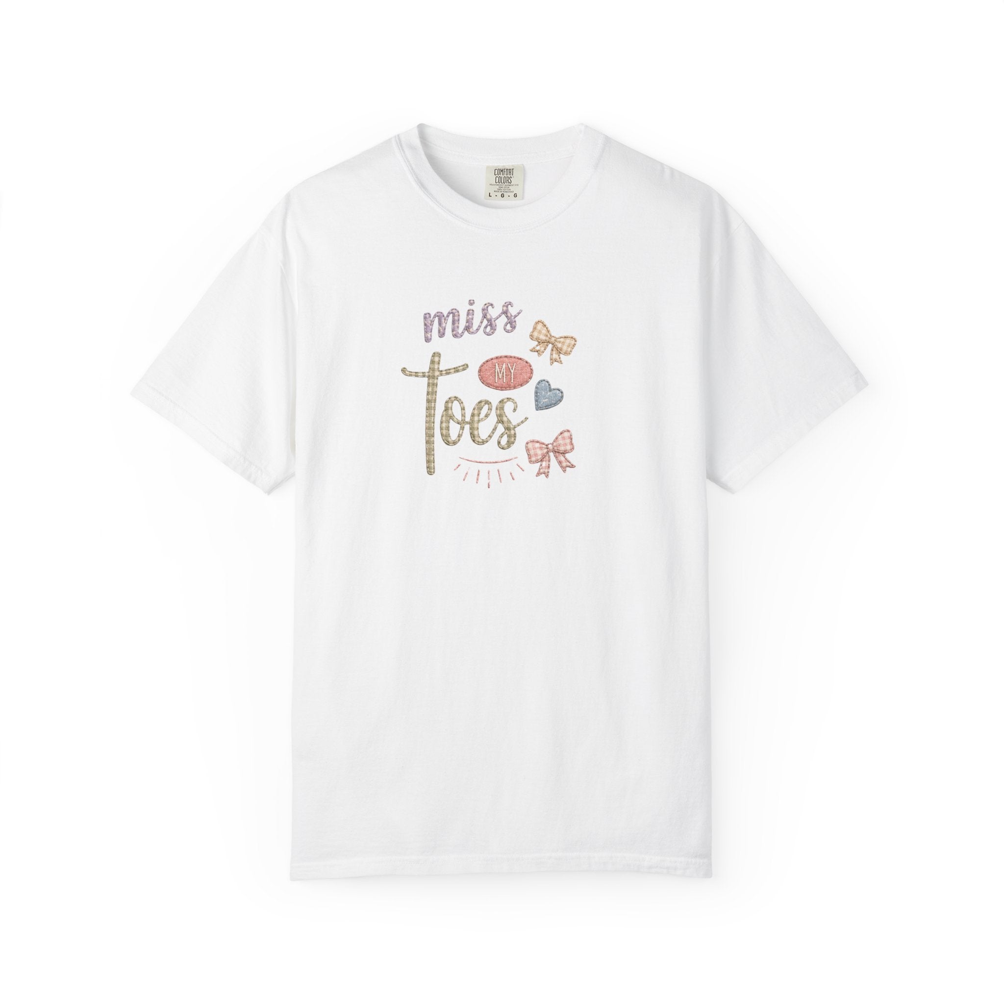 Miss My Toes Graphic T-Shirt – Cute Baby Feet & Bows Tee