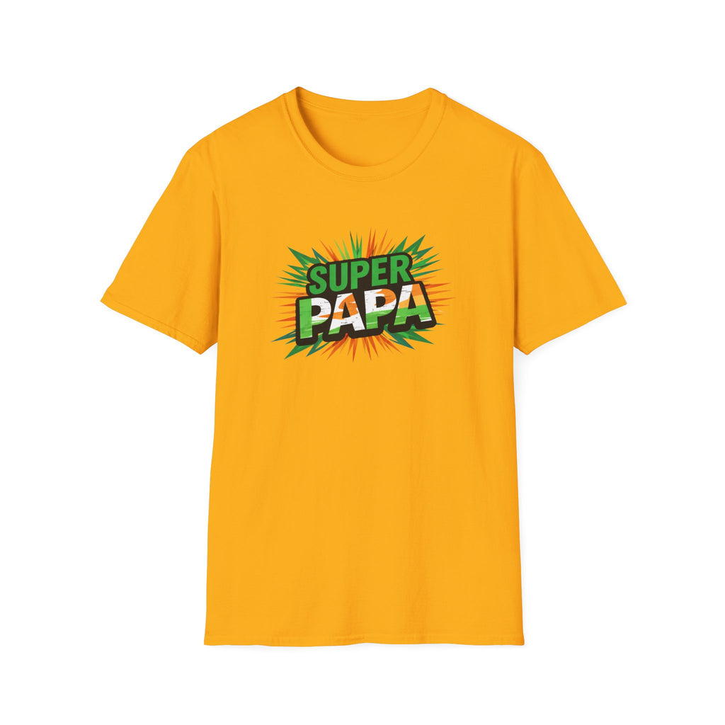 Super Papa Ireland Flag/Irish themed T-Shirt – Comic-Style Father’s Day Tee