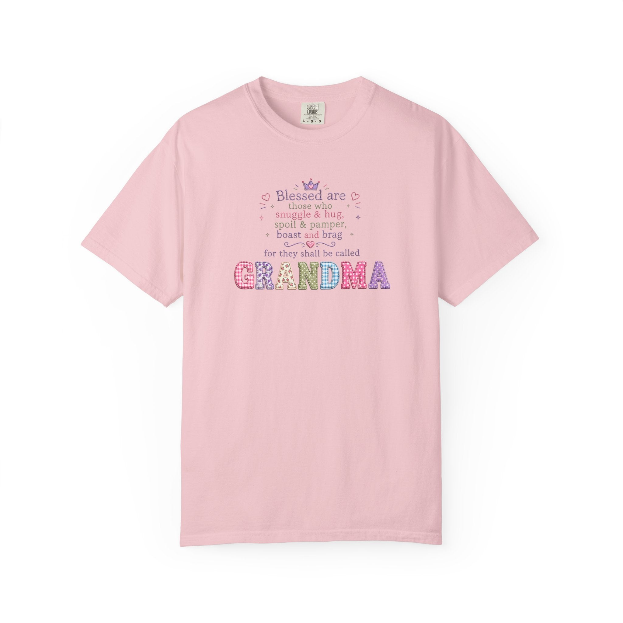 Grandma Floral Scripture T-Shirt — Blessed Are Those Who Are Pure in Heart