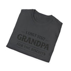 Grandpa Biscuits T-Shirt — "I Only Visit Grandpa For The Biscuits" Funny Family Tee