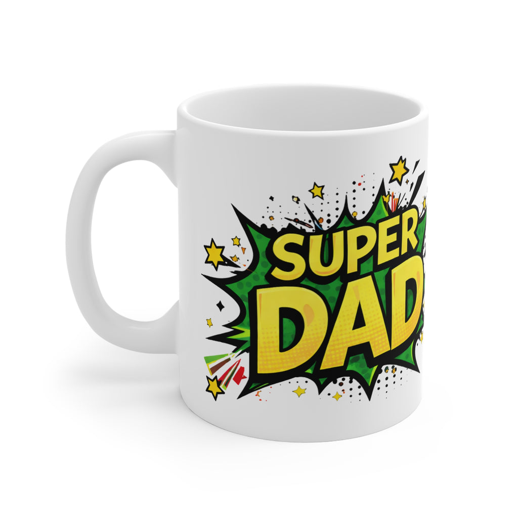 Super Dad Comic-Style Mug – 11oz Father’s Day Coffee Cup