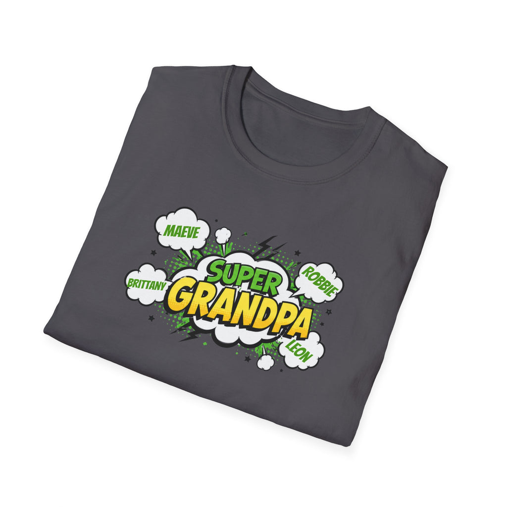 Super Grandpa T-Shirt – Comic Book Style Grandfather Gift