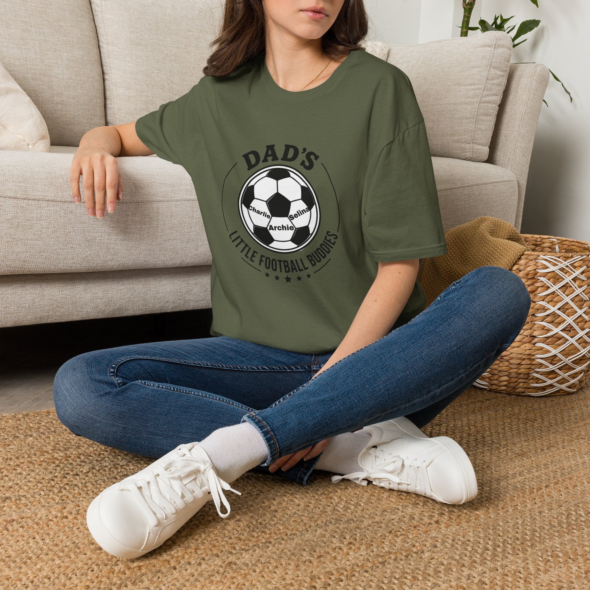 Dad’s Little Football Buddies Tee - Add Names- Personalise