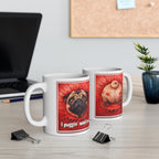 Personalized 'I Puggin' Woof You!' Mug — Custom Name Pug Coffee Cup